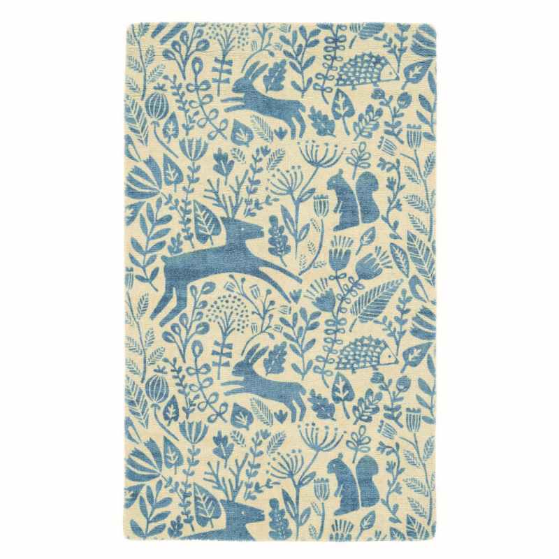 Kelda Woodland Rugs by Scion in 023508 Cobalt Blue
