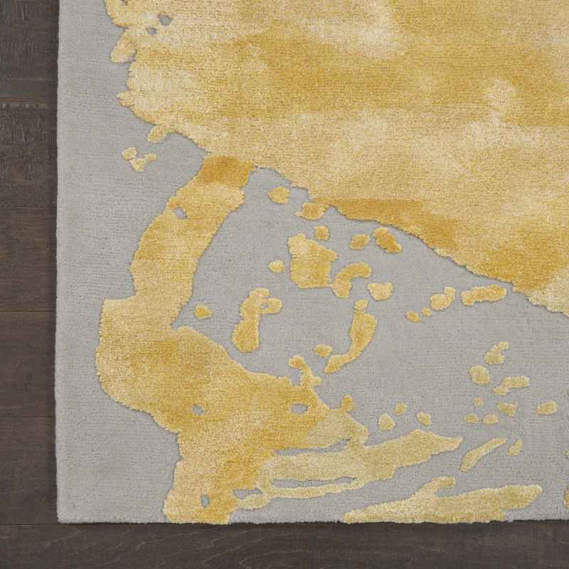 Prismatic PRS19 Abstract Wool Rugs in GRYGD Grey Gold