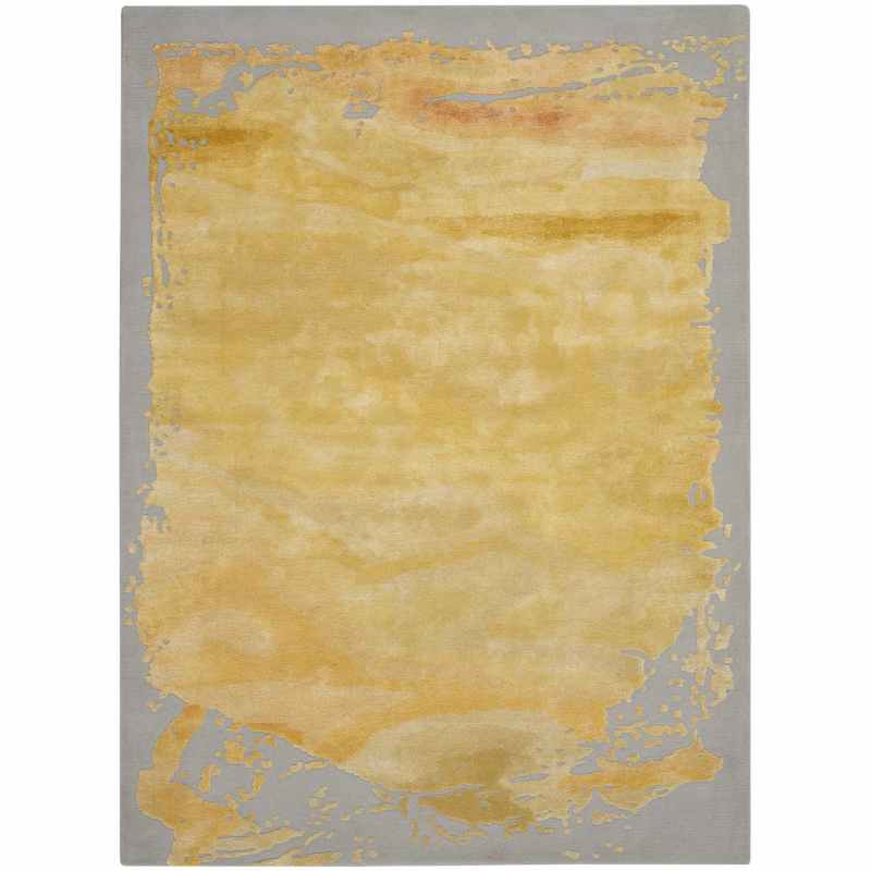Prismatic PRS19 Abstract Wool Rugs in GRYGD Grey Gold
