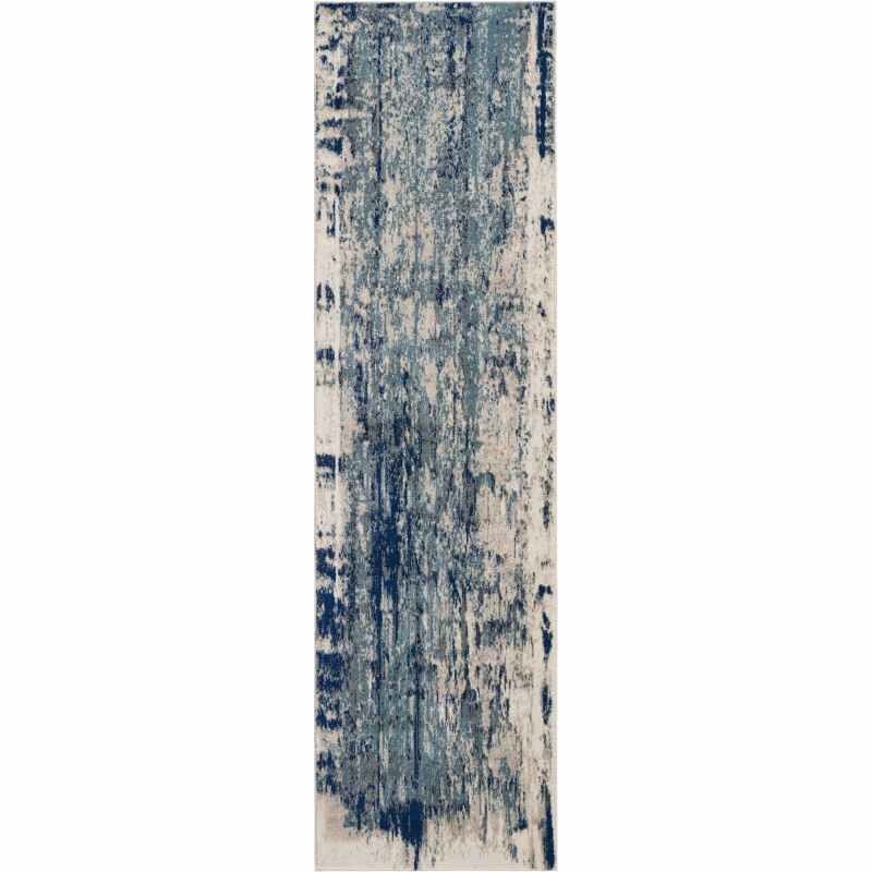 Maxell MAE16 Abstract Runner Rugs by Nourison in Ivory Blue