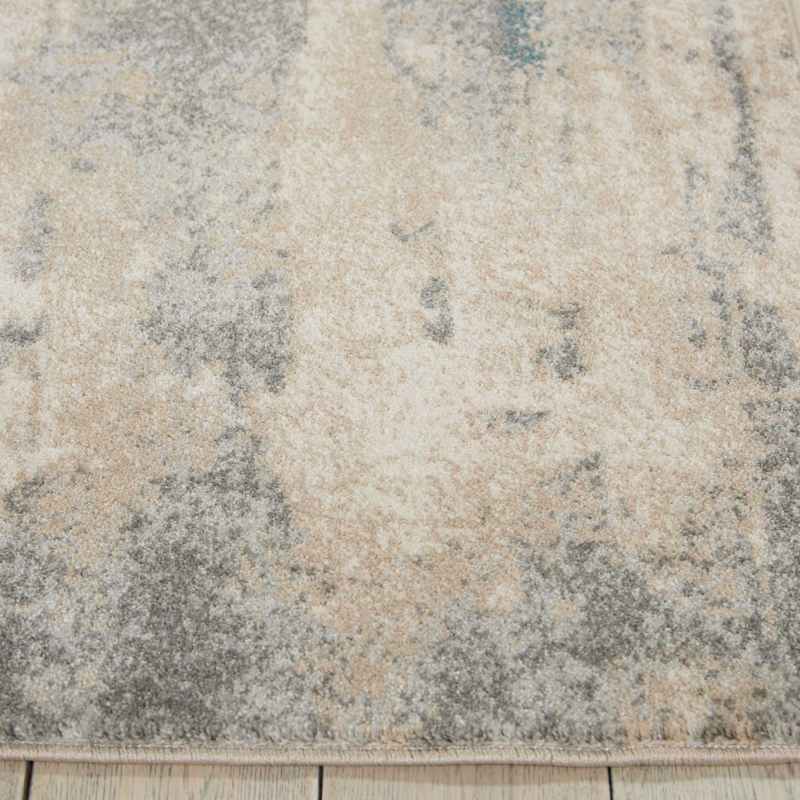 Maxell MAE17 Abstract Rugs by Nourison in Ivory Teal Blue