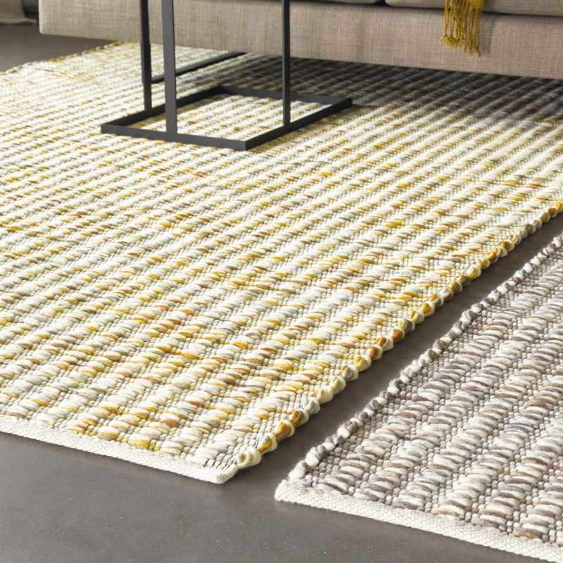 Grain 013506 Wool Rugs in Yellow by Brink and Campman