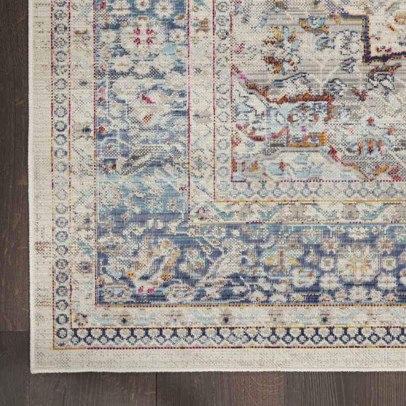 Vintage Kashan Traditional Rugs VKA07 by Nourison in Ivory Blue