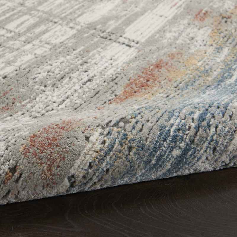 Rustic Textures RUS12 Abstract Rugs in Grey Multicolour
