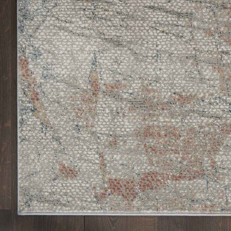 Rustic Textures RUS15 Abstract Rugs in Grey Rust