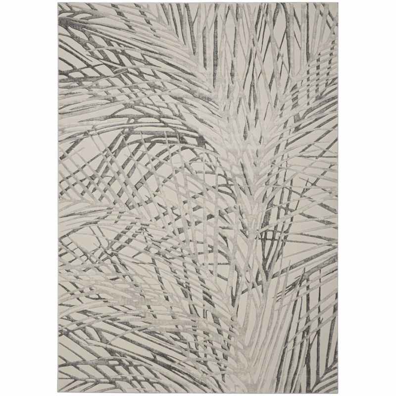 Rustic Textures RUS17 Abstract Rugs in Ivory Grey