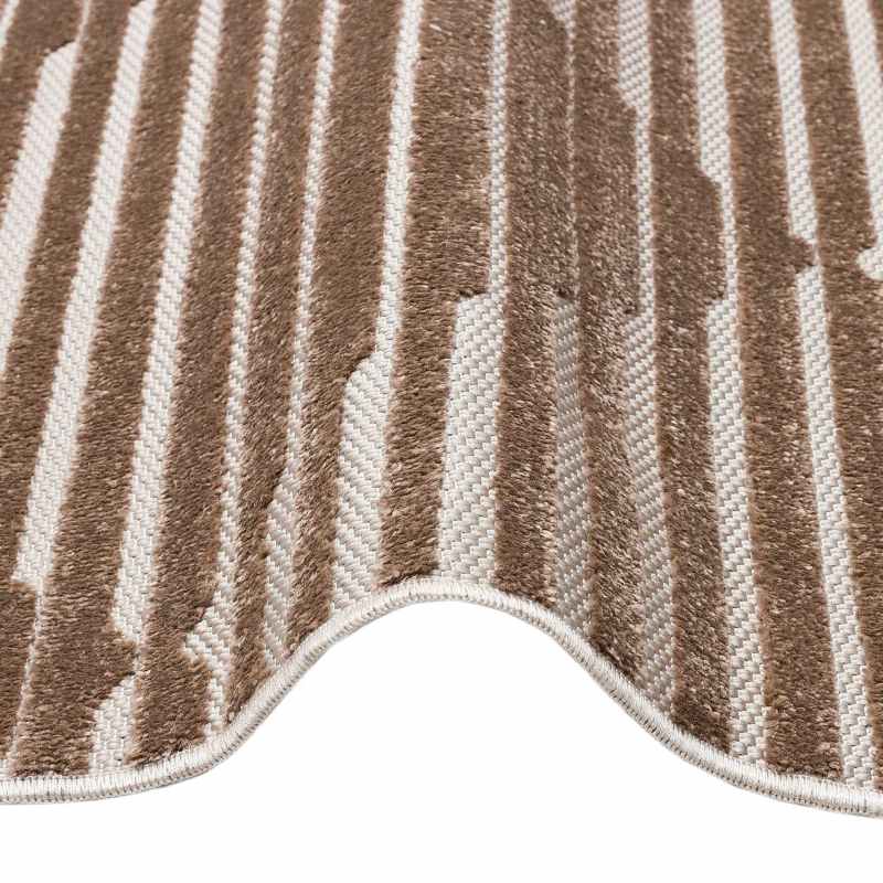 Jazz Jaz07 Indoor Outdoor Geometric Rugs in Natural Beige