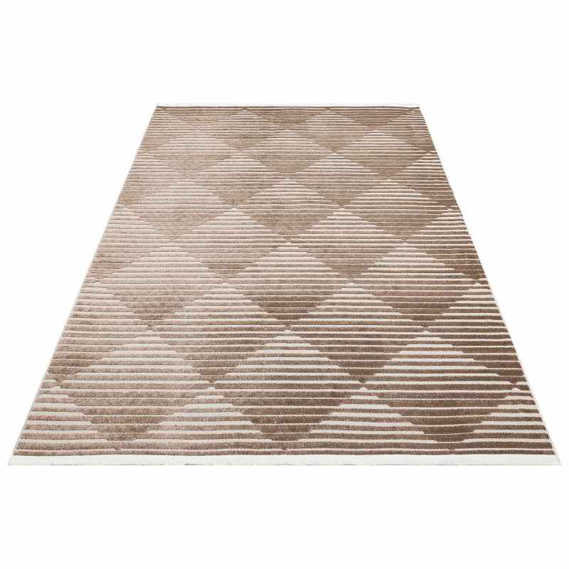 Jazz Jaz07 Indoor Outdoor Geometric Rugs in Natural Beige