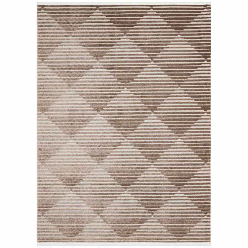 Jazz Jaz07 Indoor Outdoor Geometric Rugs in Natural Beige