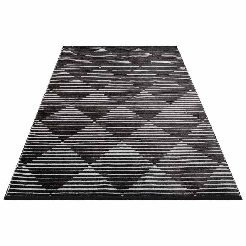 Jazz Jaz10 Indoor Outdoor Geometric Rugs in Grey