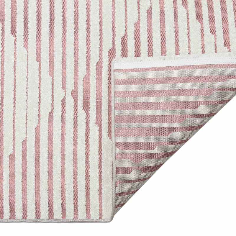 Jazz Jaz11 Indoor Outdoor Geometric Rugs in Rose Pink