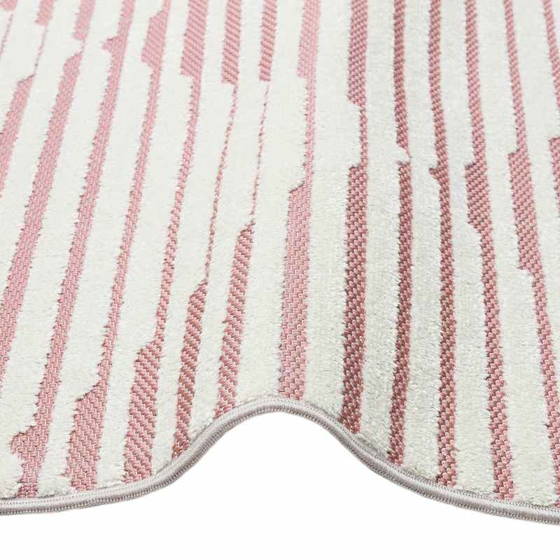 Jazz Jaz11 Indoor Outdoor Geometric Rugs in Rose Pink