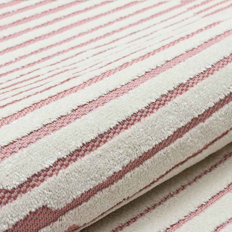 Jazz Jaz11 Indoor Outdoor Geometric Rugs in Rose Pink