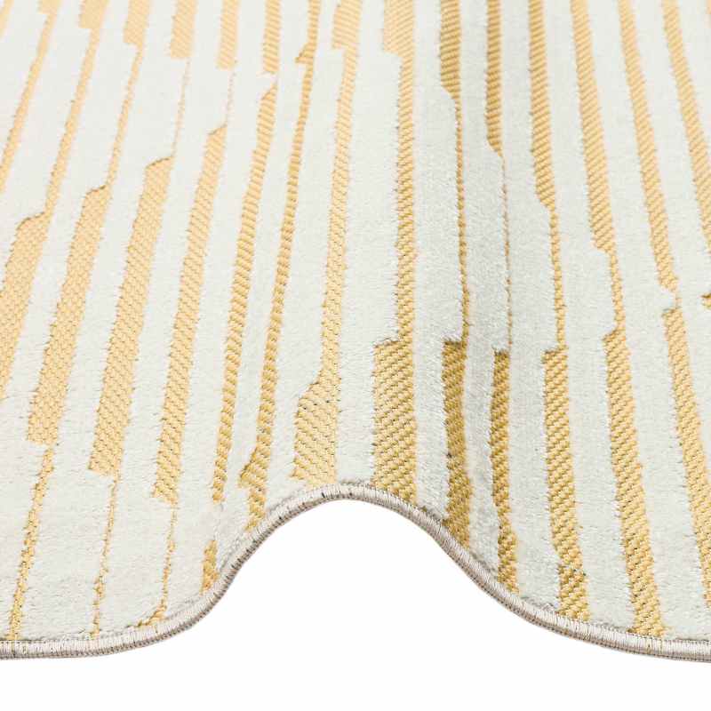 Jazz Jaz12 Indoor Outdoor Geometric Rugs in Amber Yellow