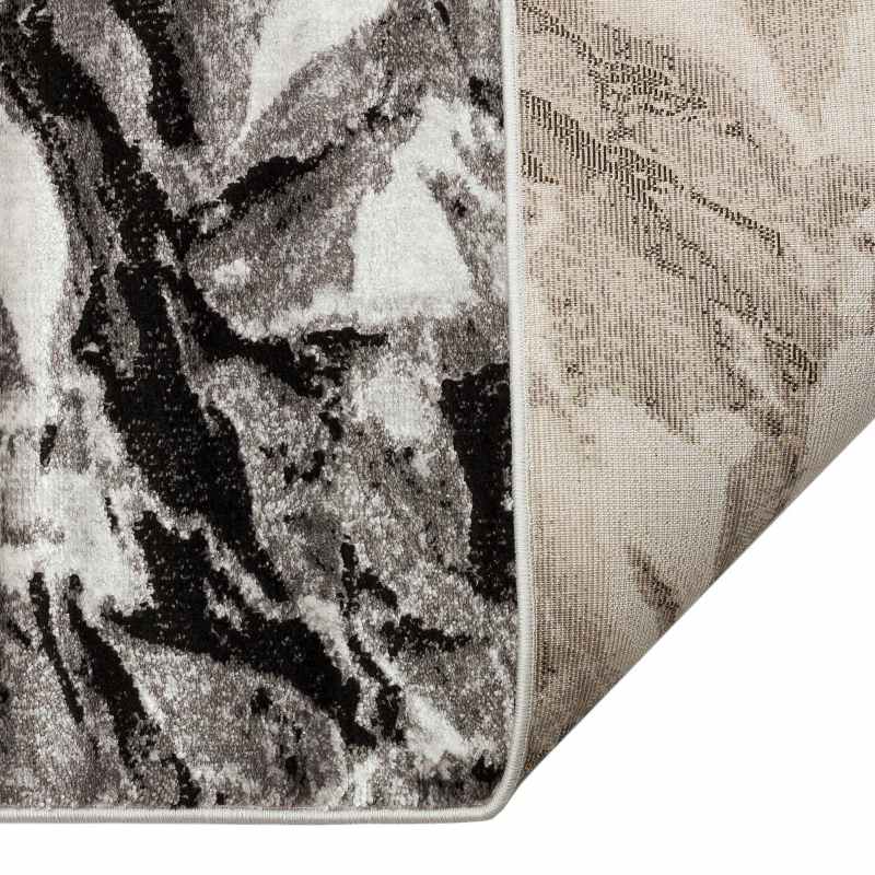 Blaze BLZ07 Abstract Marble Rugs in Silver Grey