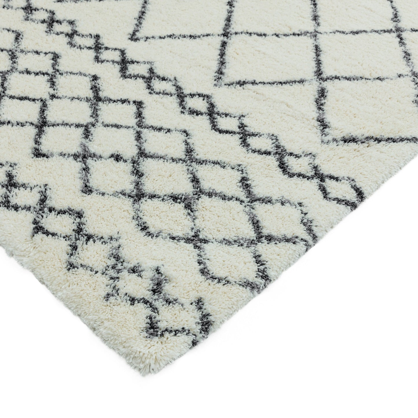 Alto Moroccan Boho Scandi Runner Rugs in AL02 Cream Grey