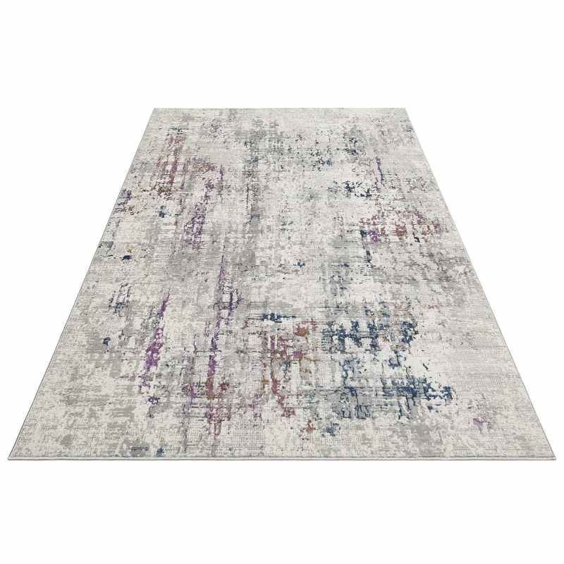 Dalia DAL03 Abstract Rugs in Ivory Multi