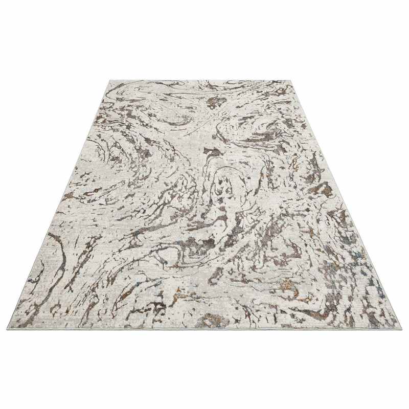 Dalia DAL14 Abstract Rugs in Ivory Multi