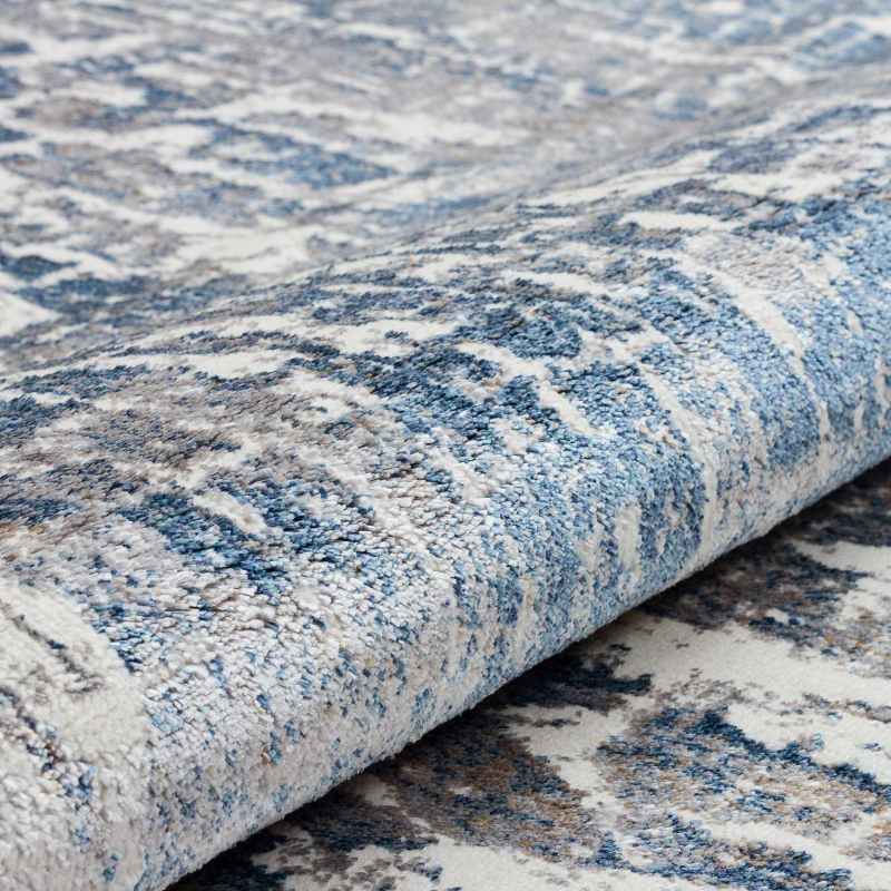 Dalia DAL17 Abstract Rugs in Silver Blue