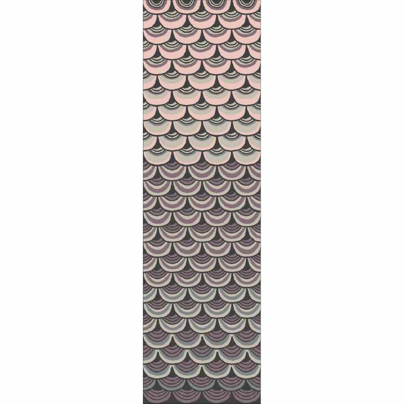 Masquerade Geometric Scale Wool Runner Rugs 16002 by Ted Baker in Pink