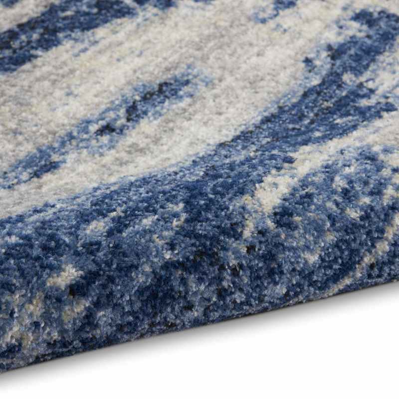Calvin Klein Abstract Designer Rugs CK001 River Flow RFV01 in Blue Grey