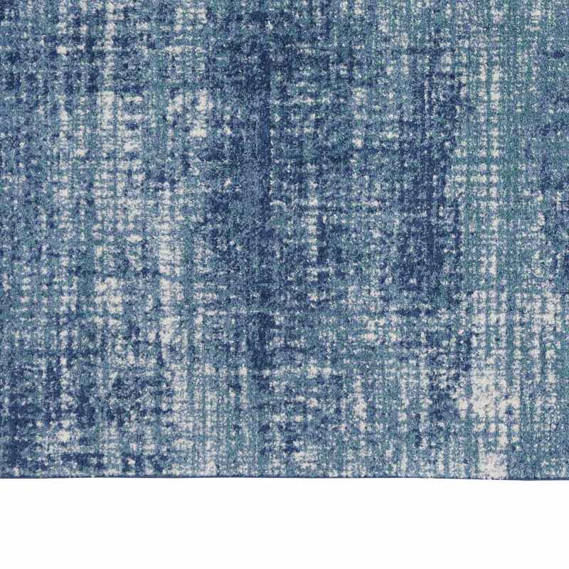 Calvin Klein Abstract Designer Rugs CK001 River Flow RFV02 in Teal Ivory Blue
