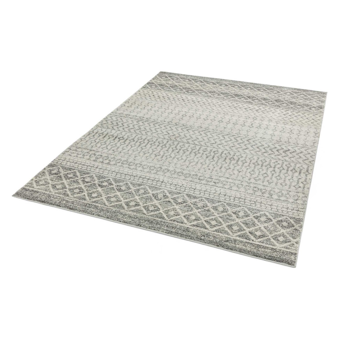 Nova Aztec Boho Rugs NV35 in Grey