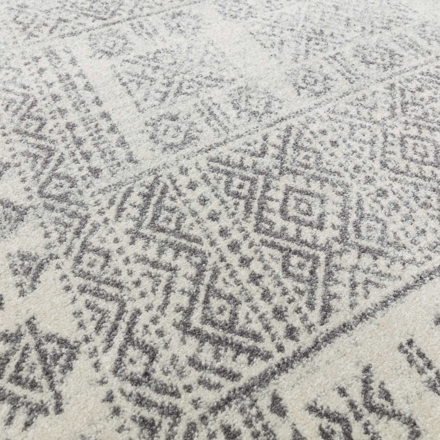 Nova Tribal Boho Rugs NV33 in Grey
