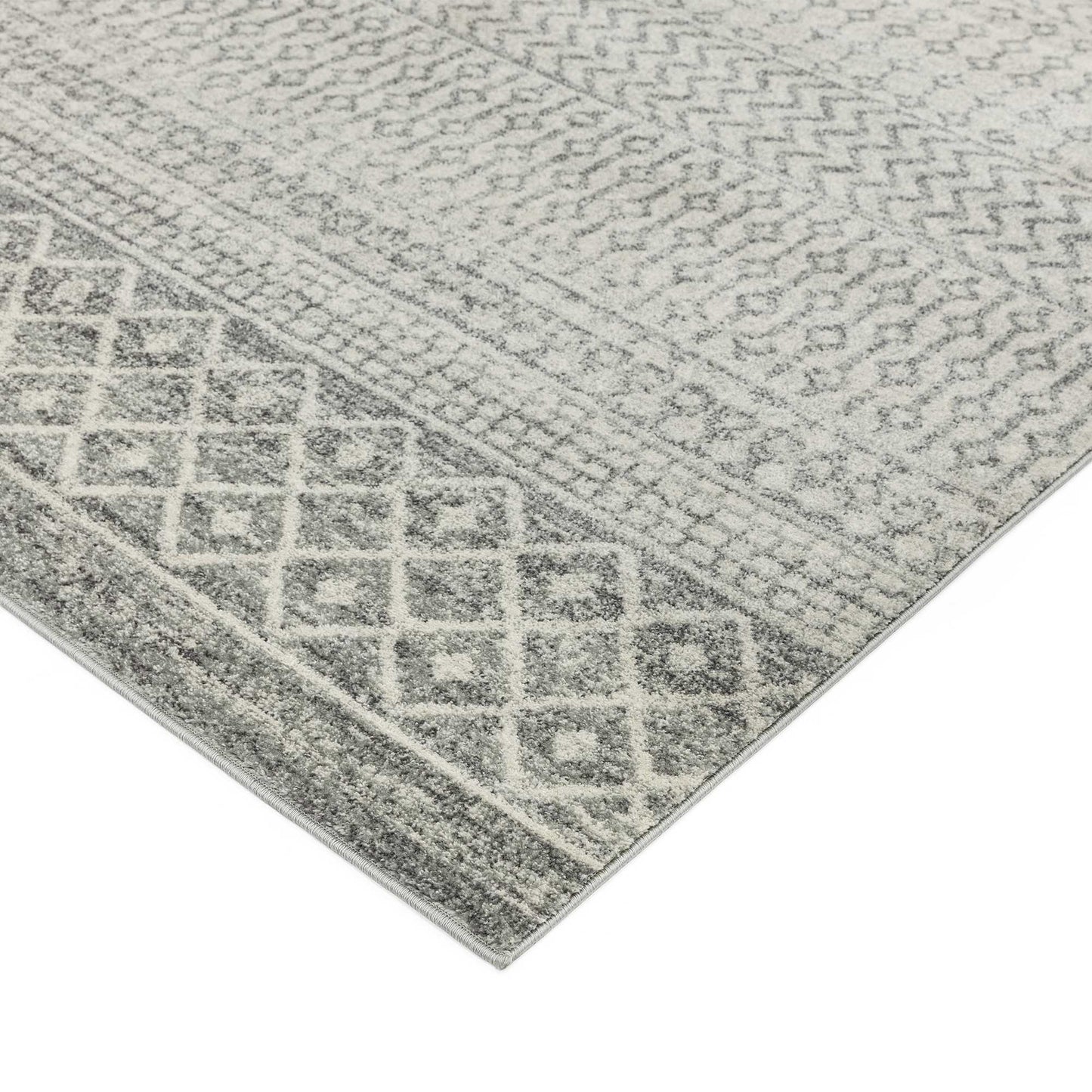 Nova Nomadic Boho Rugs NV34 in Grey
