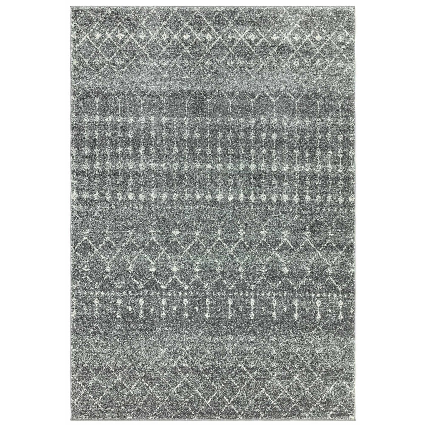 Nova Nomadic Boho Rugs NV34 in Grey