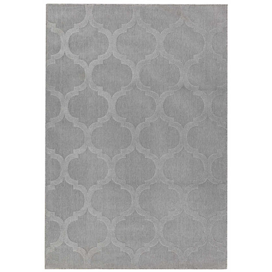 Antibes Trellis Indoor Outdoor Rugs in AN01 Grey