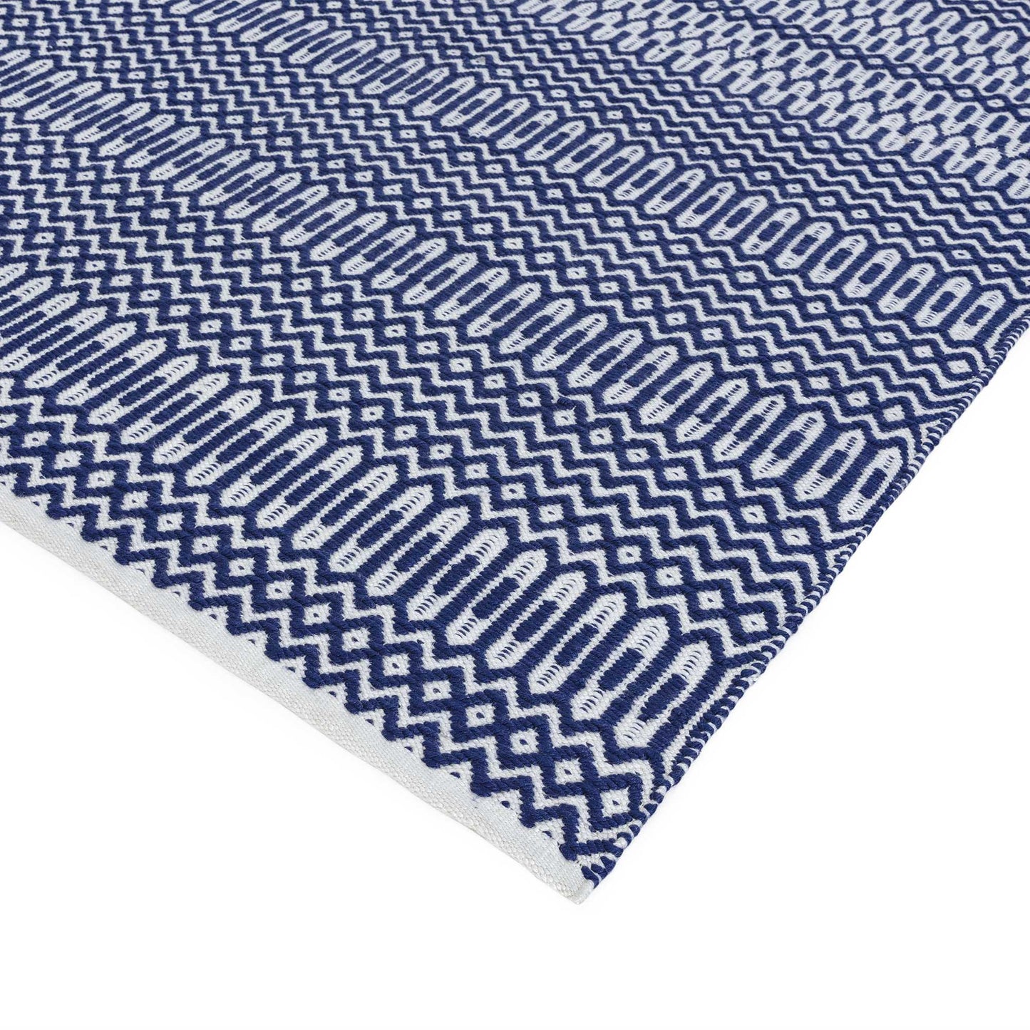 Halsey Geometric Indoor Outdoor Rugs in Blue