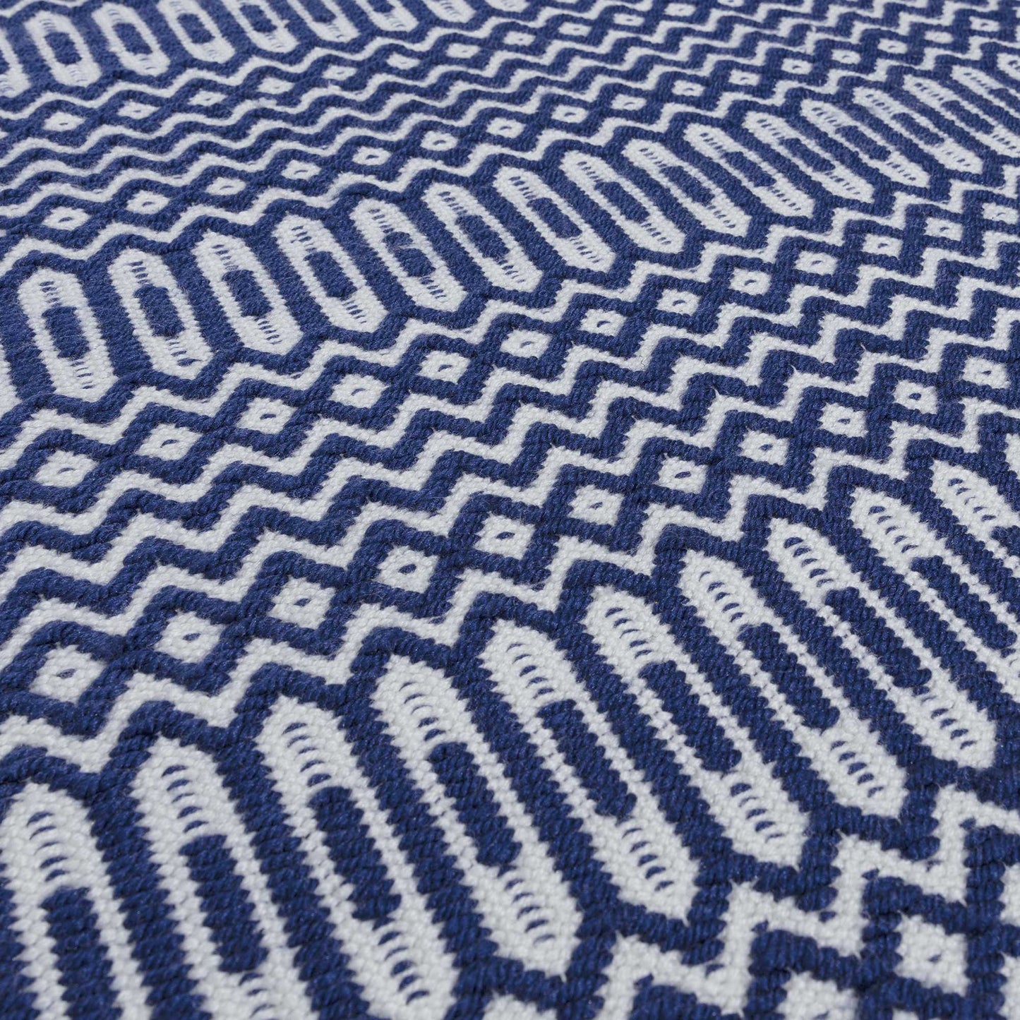 Halsey Geometric Indoor Outdoor Rugs in Blue