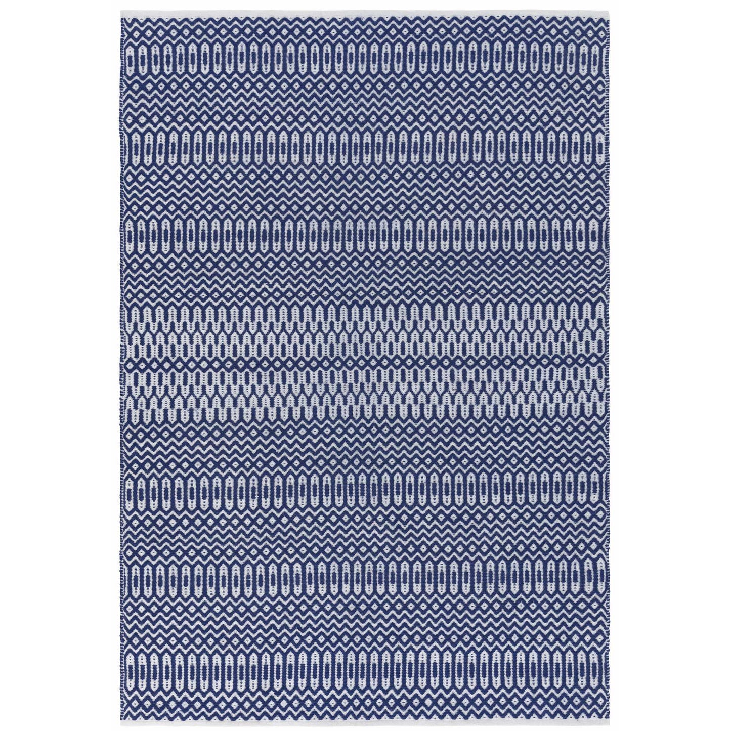 Halsey Geometric Indoor Outdoor Rugs in Blue