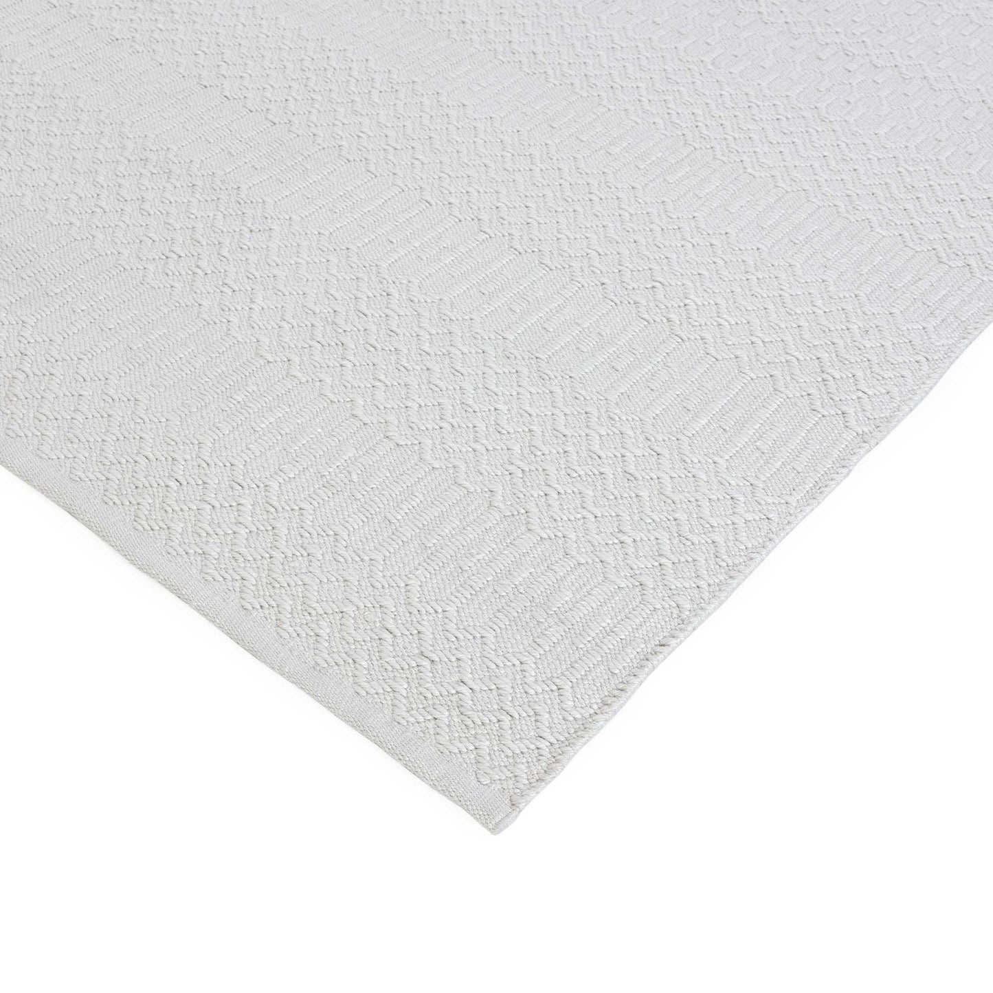 Halsey Geometric Indoor Outdoor Rugs in Natural Beige