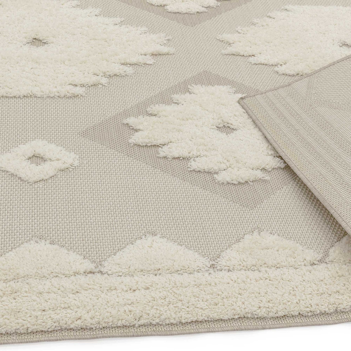 Monty Tribal Geometric Indoor Outdoor Rugs in MN02 Natural Cream