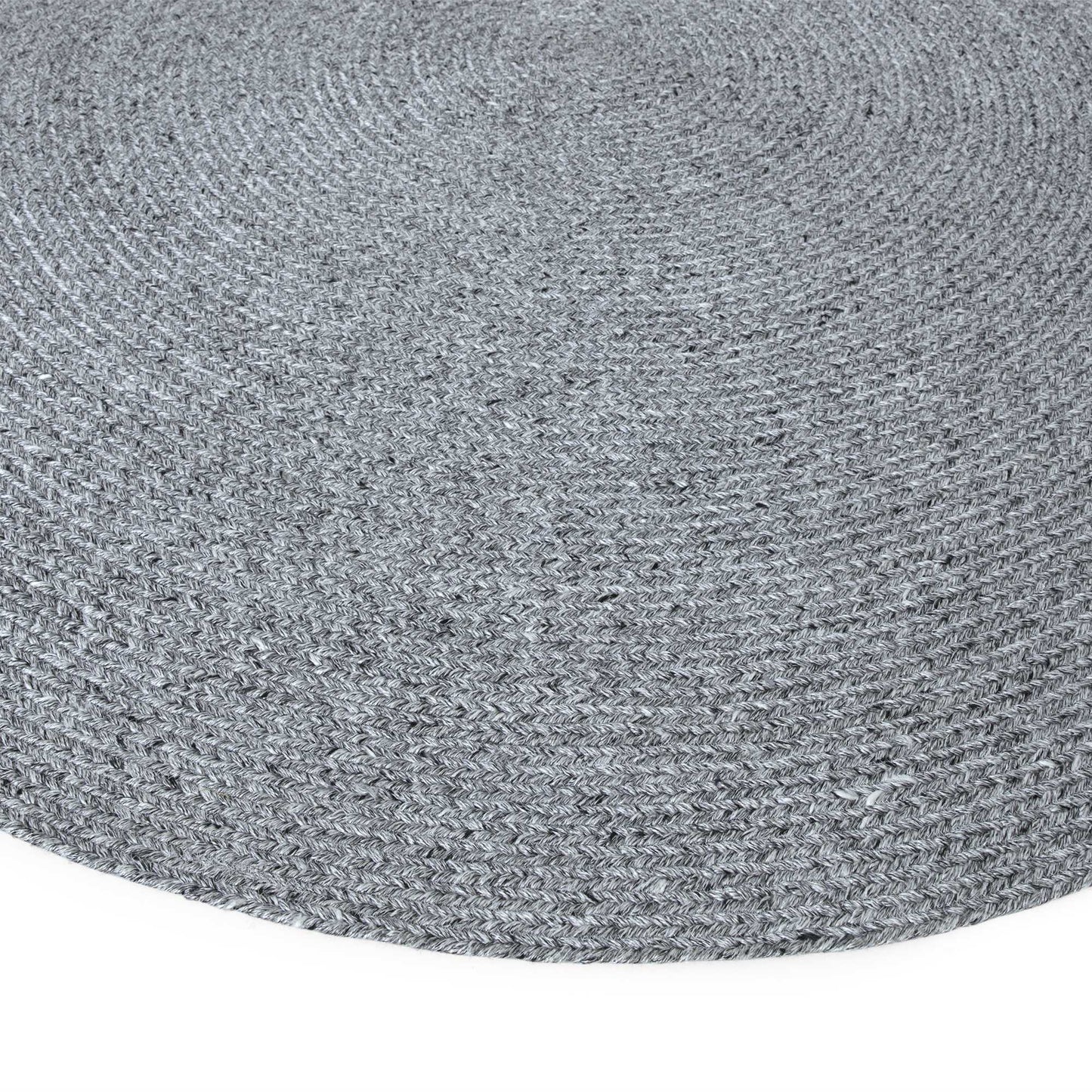 Nico Indoor Outdoor Circle Round Rugs in Grey