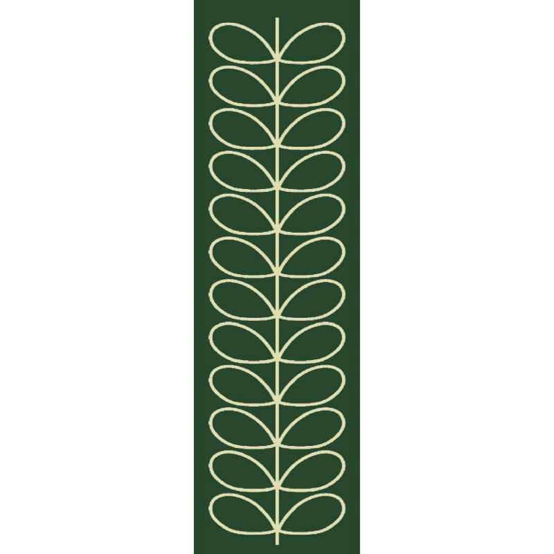 Linear Stem outdoor Runner Rugs 460507 in Jade Green by Orla Kiely