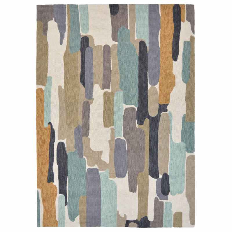 Trattino Indoor Outdoor Abstract Seaglass Rugs 444804 by Harlequin