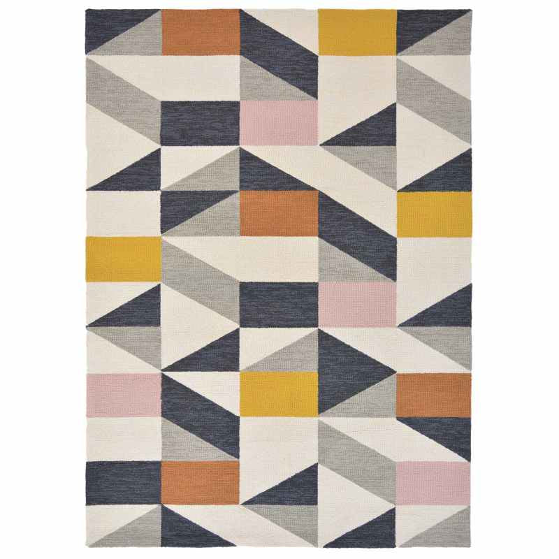 Scion Nuevo Geometric Indoor Outdoor Rugs 426102 Blush Pink