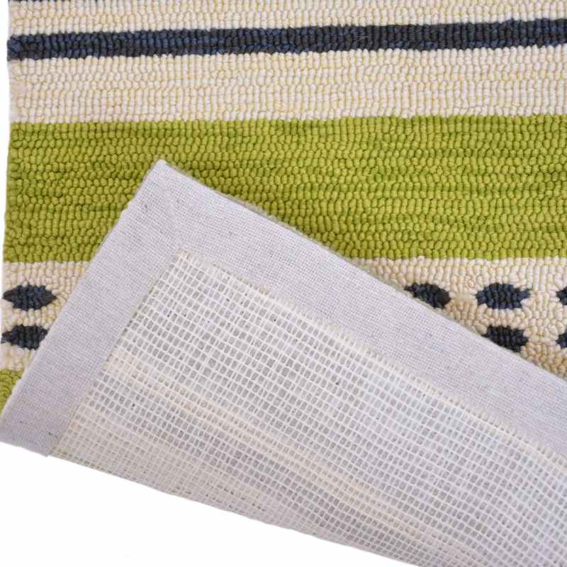 Scion Rivi Kiwi Stripe Indoor Outdoor Rugs 426908 Green