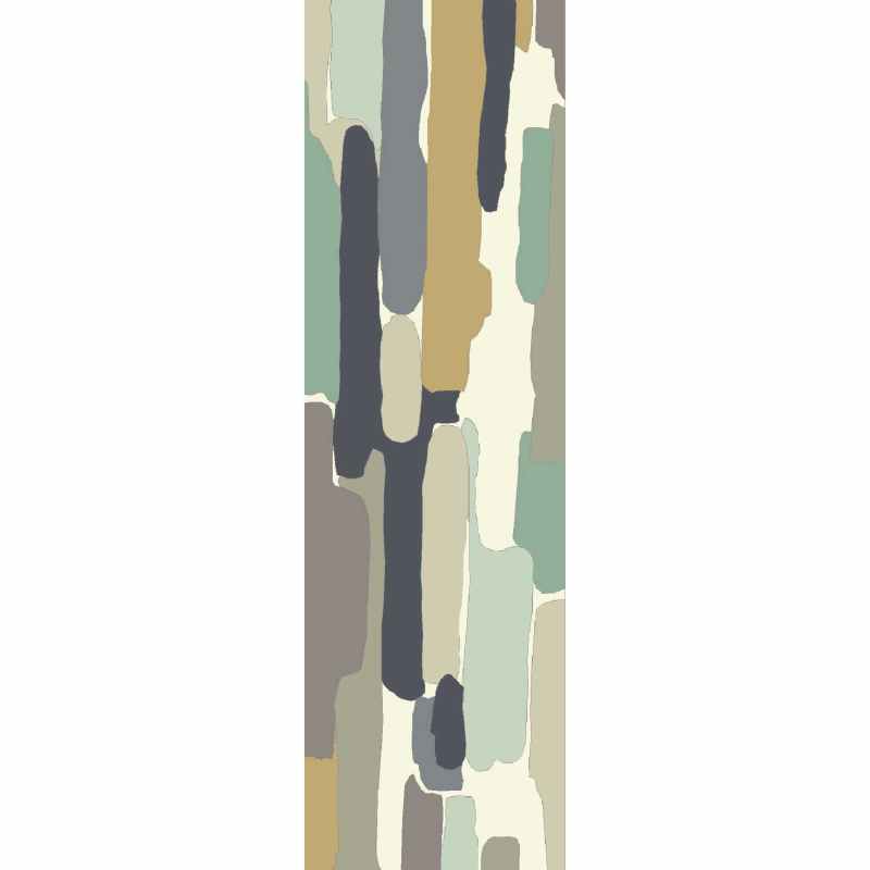 Trattino Indoor Outdoor Abstract Seaglass Runner Rugs 444804 by Harlequin