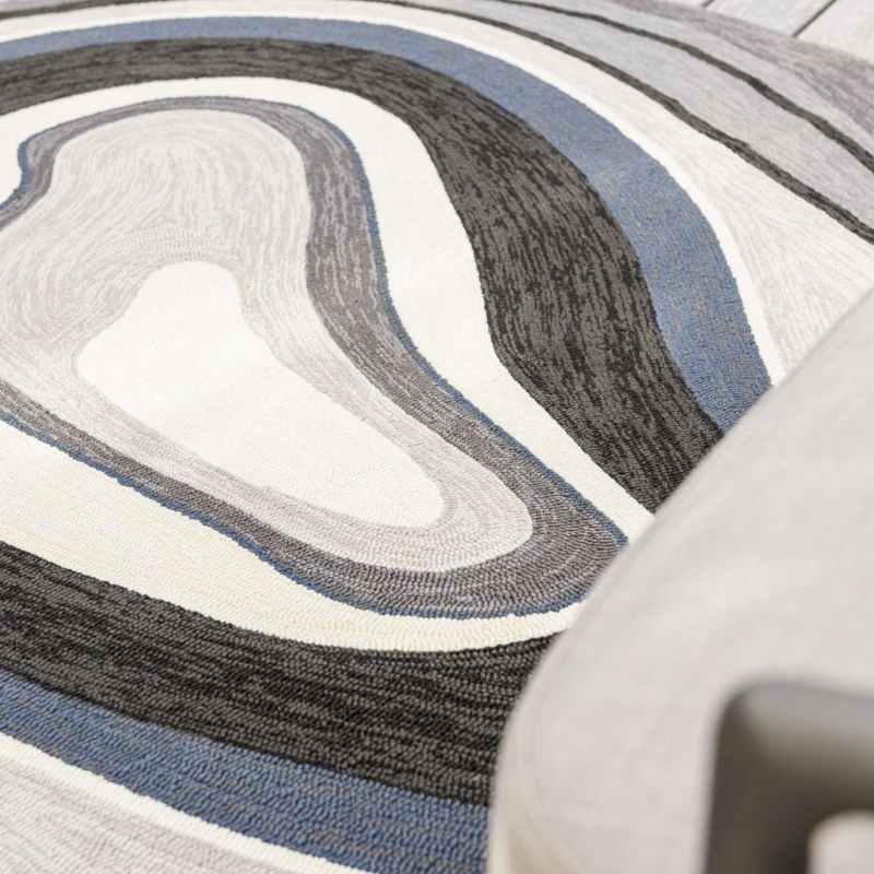 Habitat Aura Indoor Outdoor Abstract Shape Rugs Grey 477304