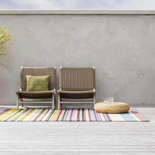Habitat LaVida Indoor Outdoor Stripe Rugs in Multi 476801