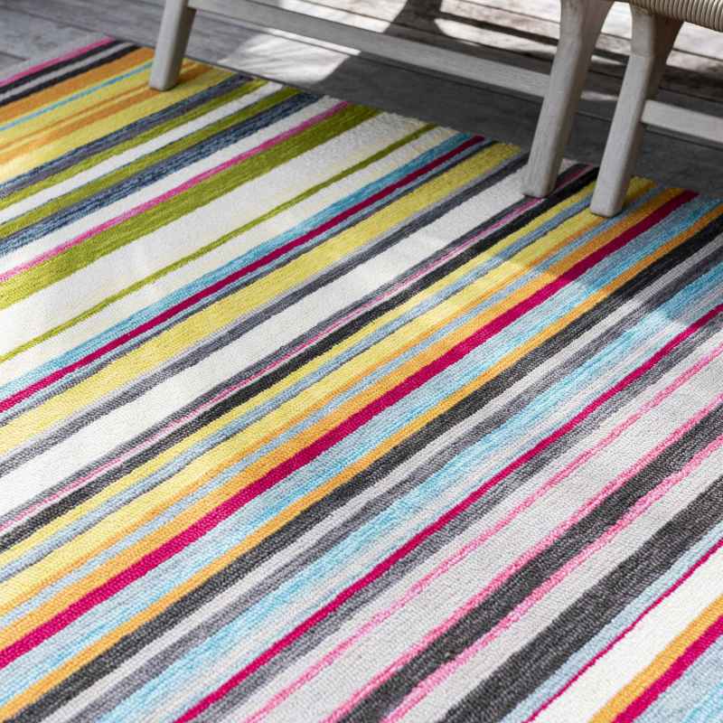 Habitat LaVida Indoor Outdoor Stripe Rugs in Multi 476801