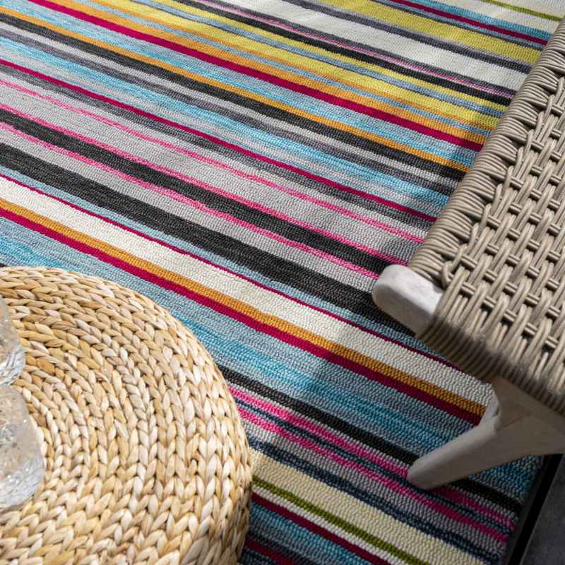 Habitat LaVida Indoor Outdoor Stripe Rugs in Multi 476801