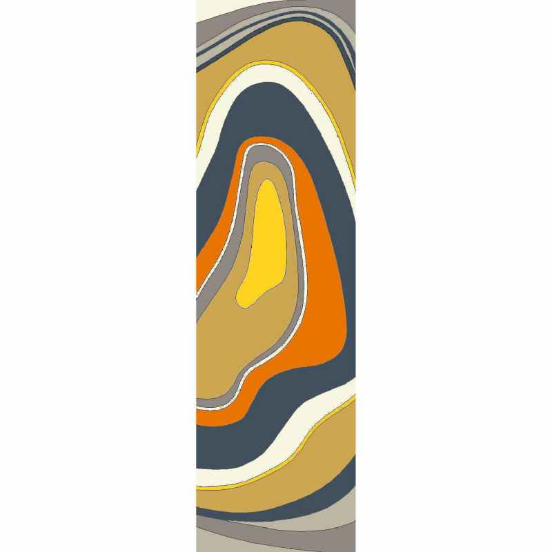 Habitat Aura Indoor Outdoor Abstract Runner Rugs Ochre 477306