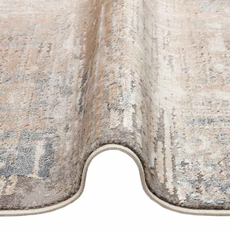 Luzon Abstract Rugs By Concept Loom LUZ802 in Taupe Blue