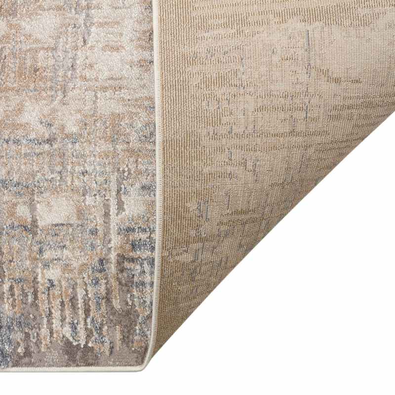 Luzon Abstract Rugs By Concept Loom LUZ802 in Taupe Blue