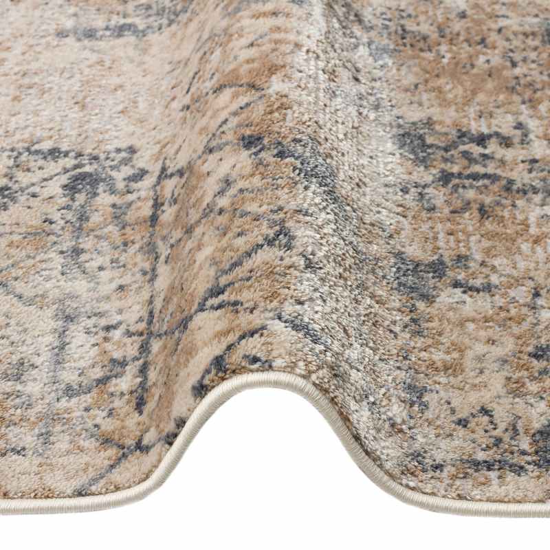 Luzon Abstract Runner Rug By Concept Loom LUZ804 in Ivory Taupe Beige